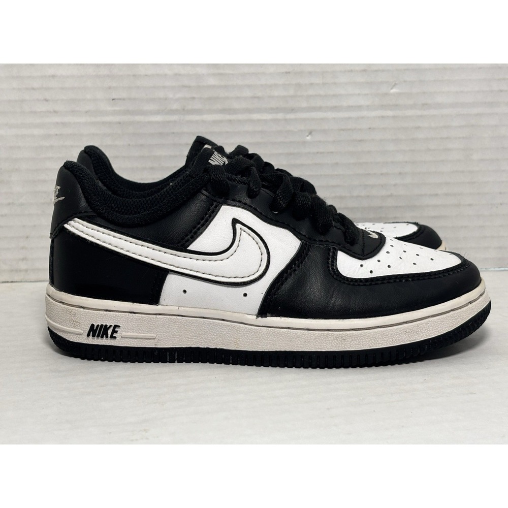 Nike Air Force 1 Black White Panda Basketball Shoes DV1623-001 Toddler Size 11.5